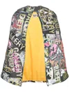 Gallery Dept. Logo-patchwork Cotton Cape In Schwarz