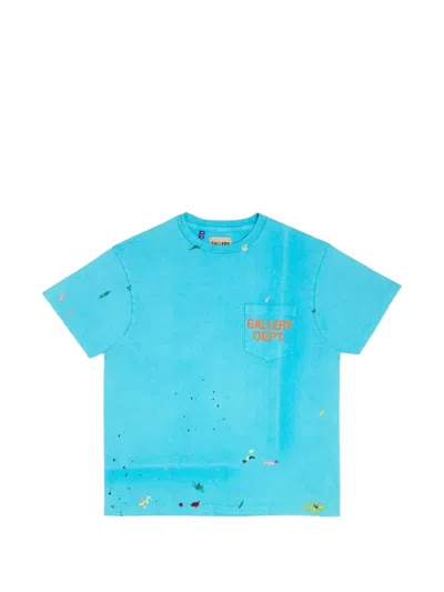 Gallery Dept. Logo Pocket T-shirt In Blue
