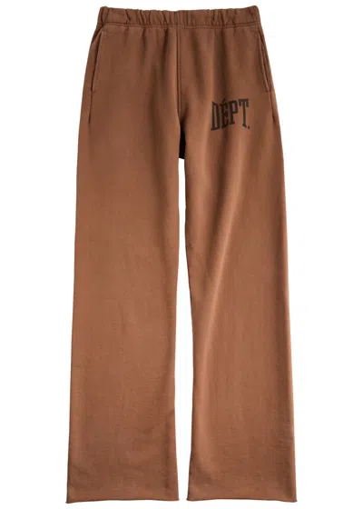 Gallery Dept. Logo-print Cotton Sweatpants In Brown