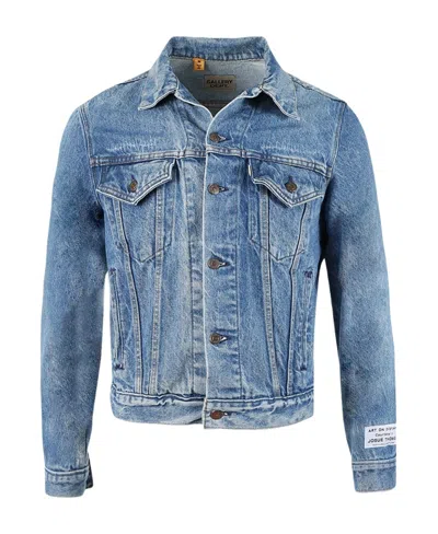 Gallery Dept. Logo-print Denim Jacket In Blue