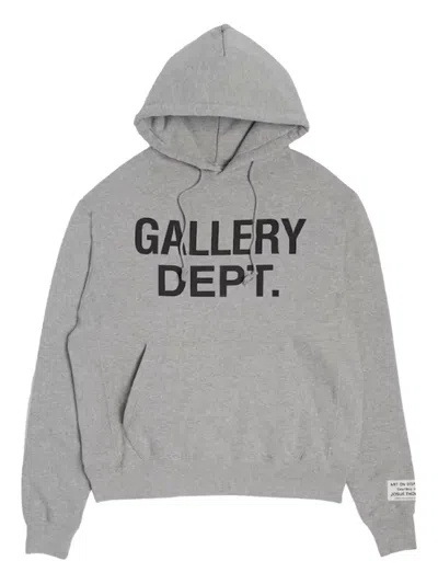 Gallery Dept. Logo-print Hoodie In Gray