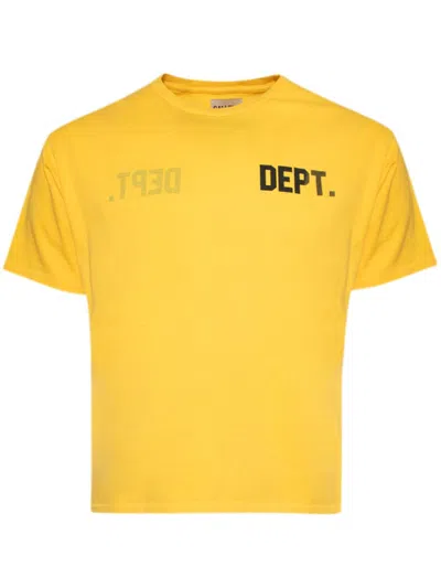 Gallery Dept. Logo-print Reversible T-shirt In Yellow