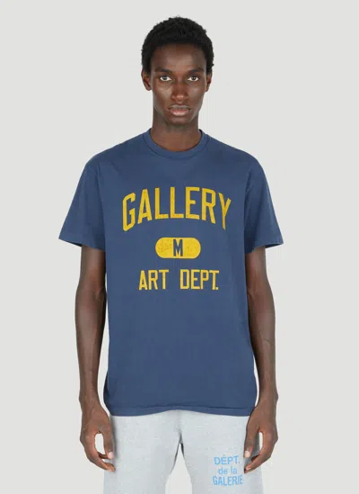 Gallery Dept. Logo Print T-shirt In Navy