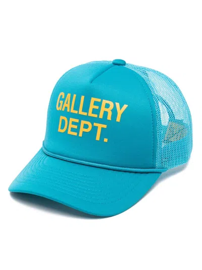 Gallery Dept. Logo-print Foam And Mesh Trucker Cap In Blue