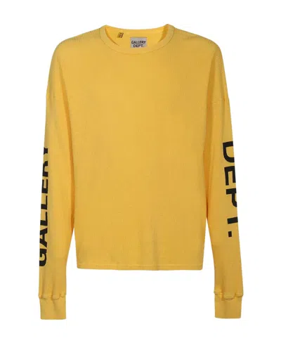 Gallery Dept. Logo Round-necked T-shirt In Yellow
