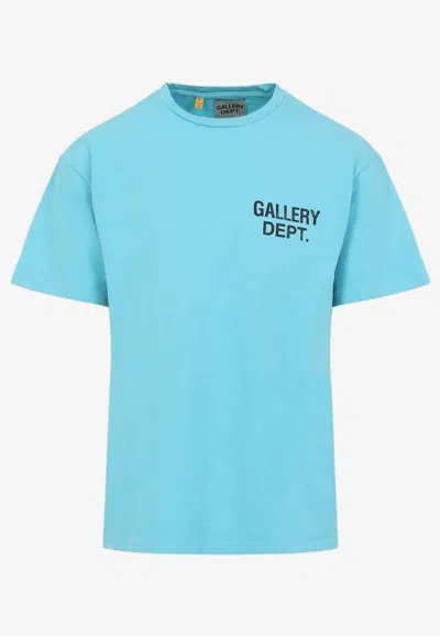 Gallery Dept. Logo Short-sleeved T-shirt In Blue
