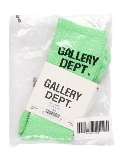 Pre-owned Gallery Dept. Logo Socks In Green