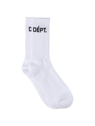 Gallery Dept. Logo Socks In White