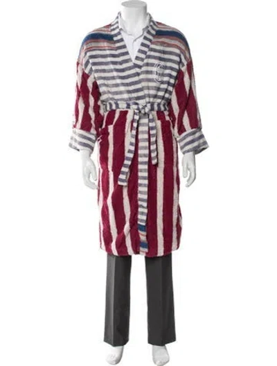 Pre-owned Gallery Dept. Logo Striped Robe In Red