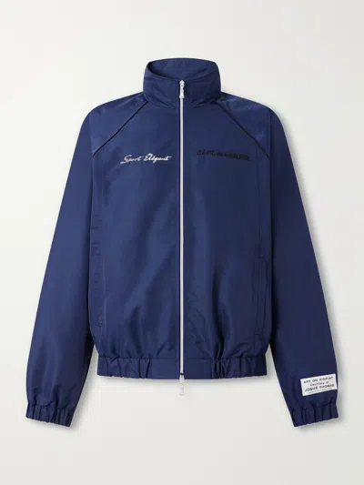Gallery Dept. Logo-embroidered Shell Jacket In Blue