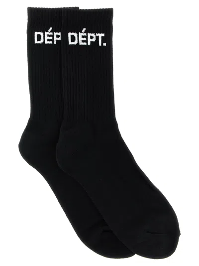 Gallery Dept. Logo-intarsia Cotton Socks In Black