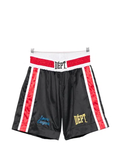 Gallery Dept. Logo-patch Side-stripe Boxing Shorts In Black