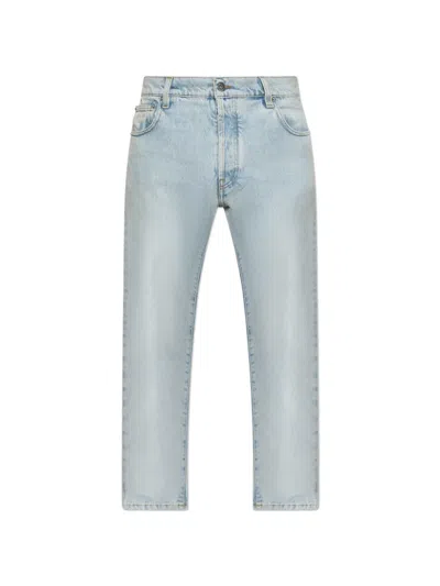 Gallery Dept. Logo-patch Straight-leg Jeans In Blue