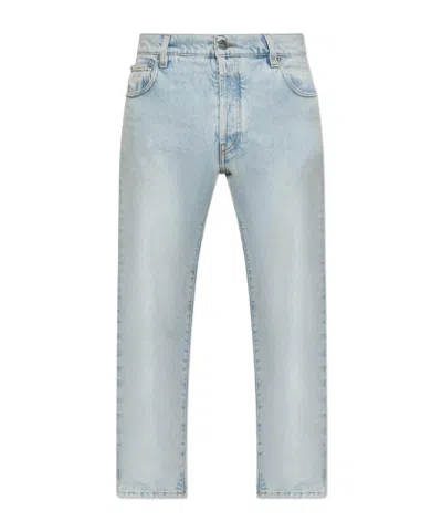 Gallery Dept. Logo-patch Straight-leg Jeans In Blue
