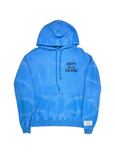 Gallery Dept. Logo-print Drawstring Hoodie In Blue