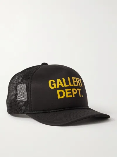 Gallery Dept. Logo-print Foam And Mesh Trucker Cap In Black