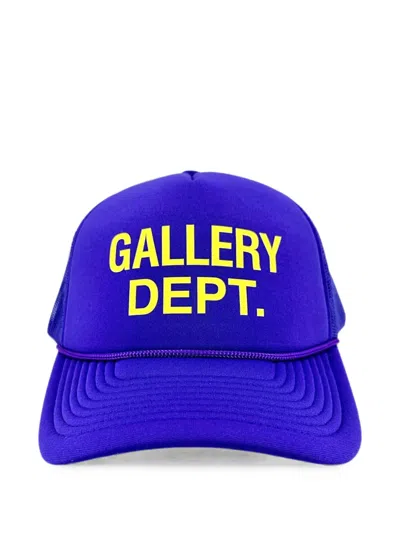 Gallery Dept. Logo-print Mesh Trucker Cap In Blue