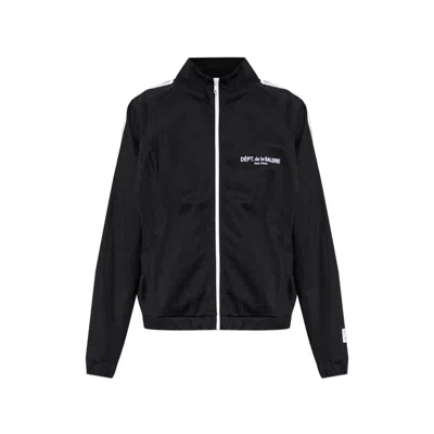 Gallery Dept. Logo-print Side-stripe Jacket In Black