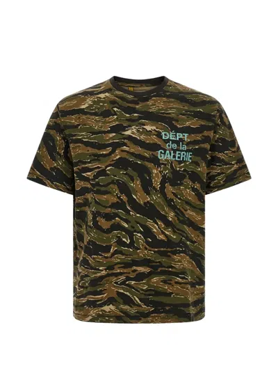 Gallery Dept. Logo-print Tiger-camo T-shirt In Multi