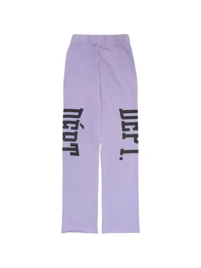 Gallery Dept. Logo-print Track Pants In Purple
