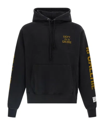Gallery Dept. Long-sleeved Hooded Sweatshirt In Black