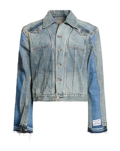 Gallery Dept. Man Denim Outerwear Blue Size M Cotton