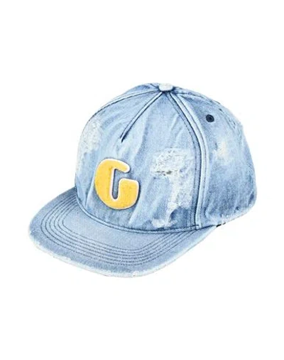 Gallery Dept. Man Hat Blue Size Onesize Cotton In Metallic