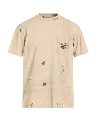 Gallery Dept. Man T-shirt Beige Size M Cotton In Neutral