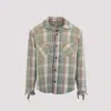 Gallery Dept. Mens Light Green Marley Plaid-print Cotton Flannel Shirt In Green
