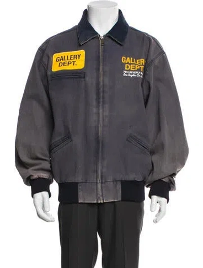 Pre-owned Gallery Dept. Mechanic Graphic Print Varsity Jacket In Blue