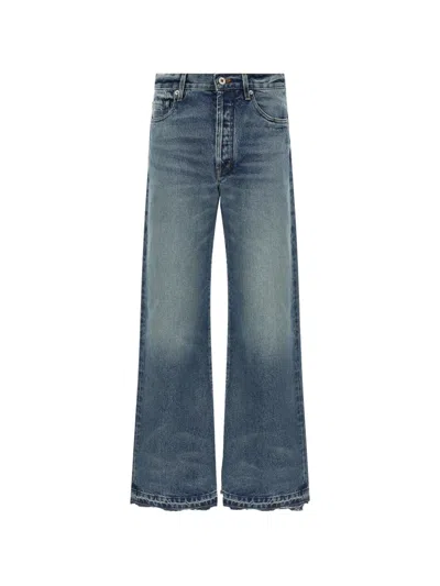Gallery Dept. Faded Indigo Jeans With Rips In Blue