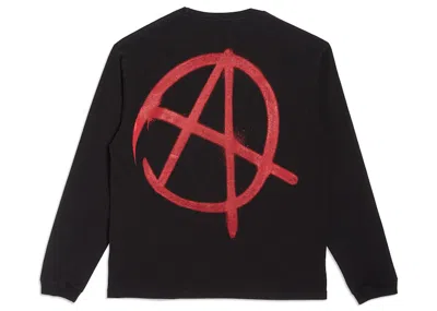 Pre-owned Gallery Dept. Men's  Anarchy Long Sleeve Tee Shirt In Black/red In Multi