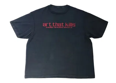 Pre-owned Gallery Dept. Men's  Art That Kills Logo Reversible T-shirt In Vintage Black
