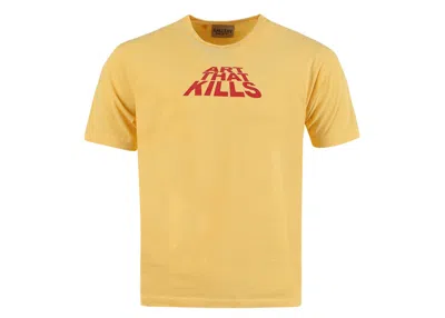 Pre-owned Gallery Dept. Men's  Art That Kills Logo T-shirt In Yellow