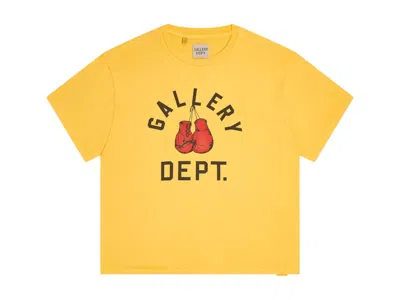 Pre-owned Gallery Dept. Men's  Boxing Merch T-shirt In Gold Yellow