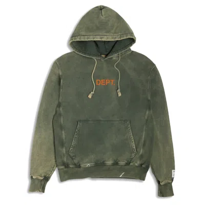 Pre-owned Gallery Dept. Men's  Center Logo Hoodie In Green