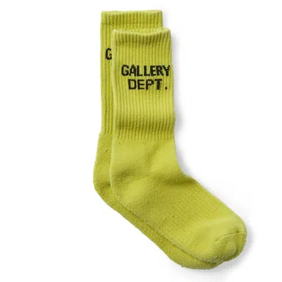 Pre-owned Gallery Dept. Men's  Clean Sock In Lime Green