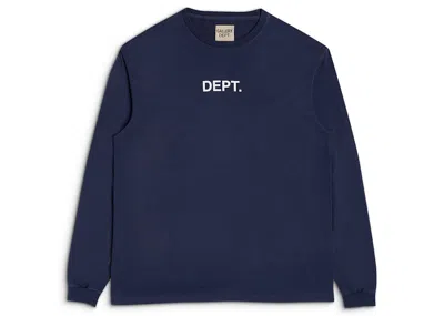 Pre-owned Gallery Dept. Men's  Dept. Long Sleeve T-shirt In Navy Blue