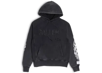 Pre-owned Gallery Dept. Men's  Flames Hoodie In Black