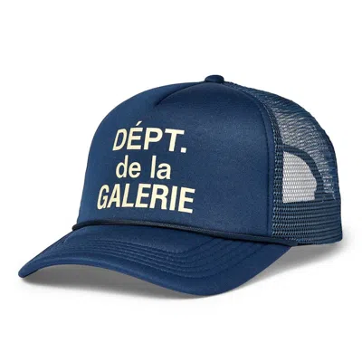 Pre-owned Gallery Dept. Men's  French Logo Trucker Hat In Navy Blue