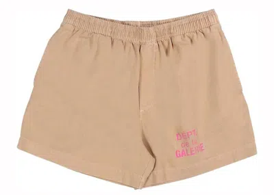 Pre-owned Gallery Dept. Men's  French Logo Zuma Shorts In Cream