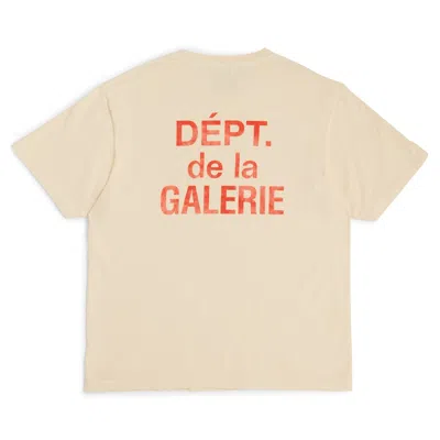 Pre-owned Gallery Dept. Men's  French T-shirt In Cream/orange In Multi