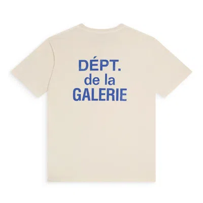 Pre-owned Gallery Dept. Men's  French Tee Shirt In Cream Blue