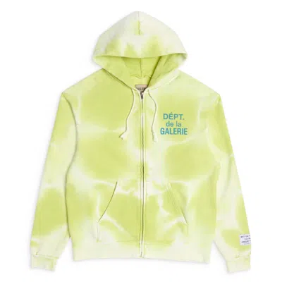 Pre-owned Gallery Dept. Men's  French Zip Hoodie In Lime Green