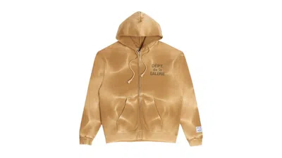 Pre-owned Gallery Dept. Men's  French Zip Hoodie In Tan In Brown
