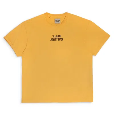Pre-owned Gallery Dept. Men's  Fucked Up Logo Tee Shirt In Yellow