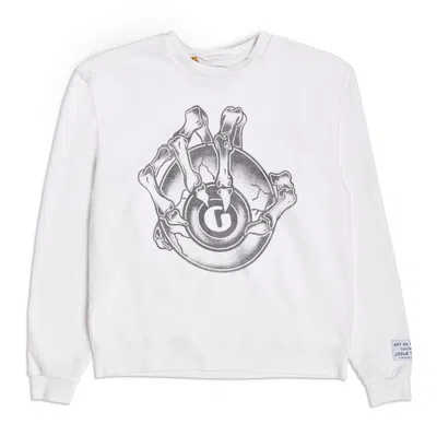 Pre-owned Gallery Dept. Men's  G Ball Crewneck Sweatshirt In White