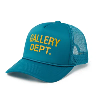 Pre-owned Gallery Dept. Men's  Gd Logo Trucker Cap In Aqua
