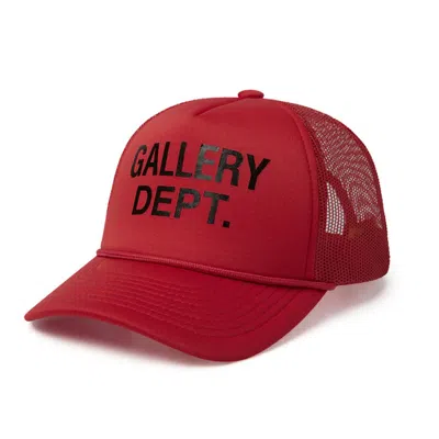 Pre-owned Gallery Dept. Men's  Gd Logo Trucker Cap In Red