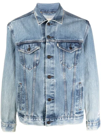 Pre-owned Gallery Dept. Men's  Logoprint Denim Jacket In Indigo Blue
